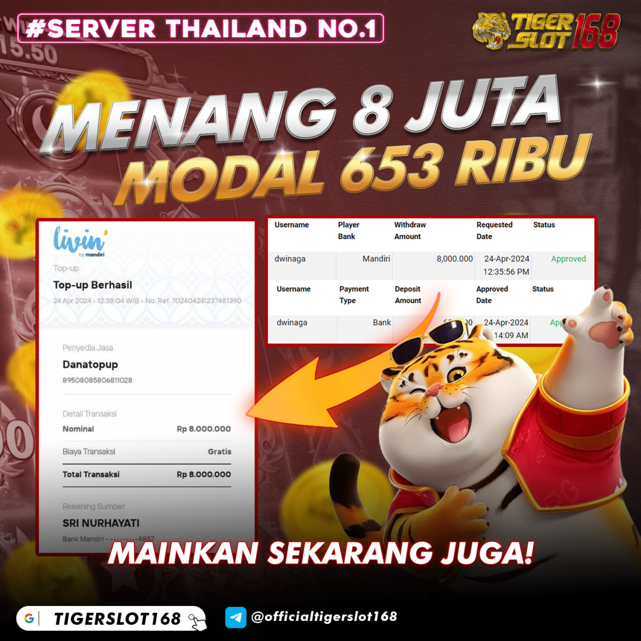 Gambar JACKPOT GACOR TIGERSLOT168!